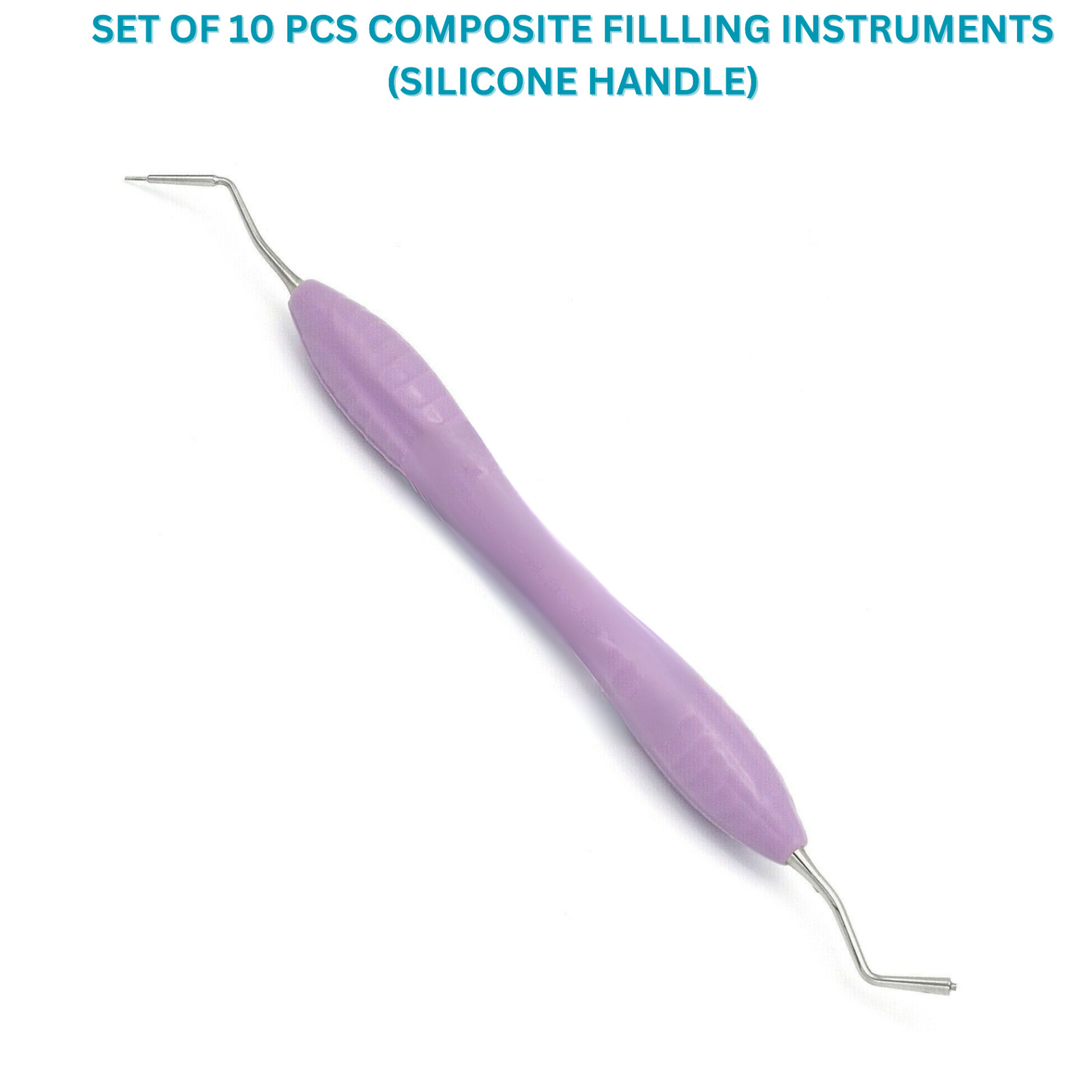 10Pcs Dental Composite Filling Instruments set Silicone Handle LM Arte Kit