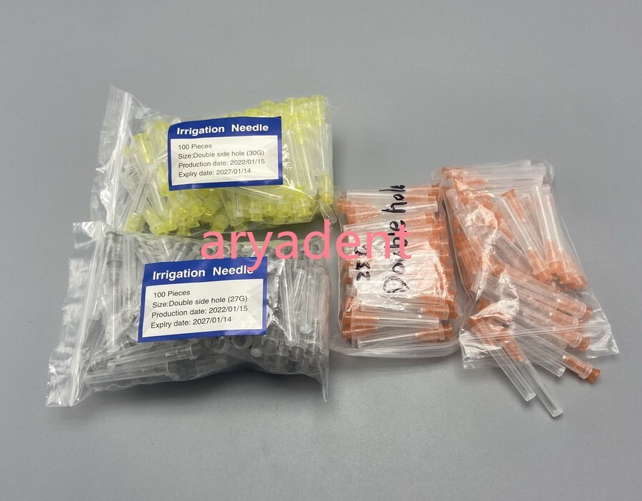 Dental Endo Irrigation Needle Disposable Syringe Tip 25/27/30GA Double Side Vent