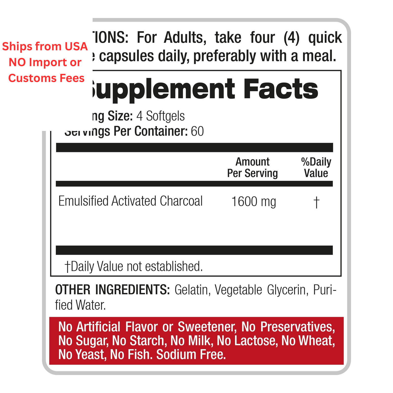 FITO MEDIC’S Lab | Activated Charcoal | 240 caps | 240 Count (Pack of 1)