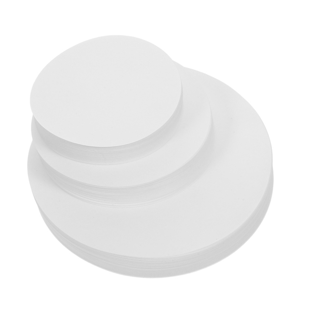 300Pcs White Round Lab Filter Paper Sheets for Chemical Analysis and Oil Testing