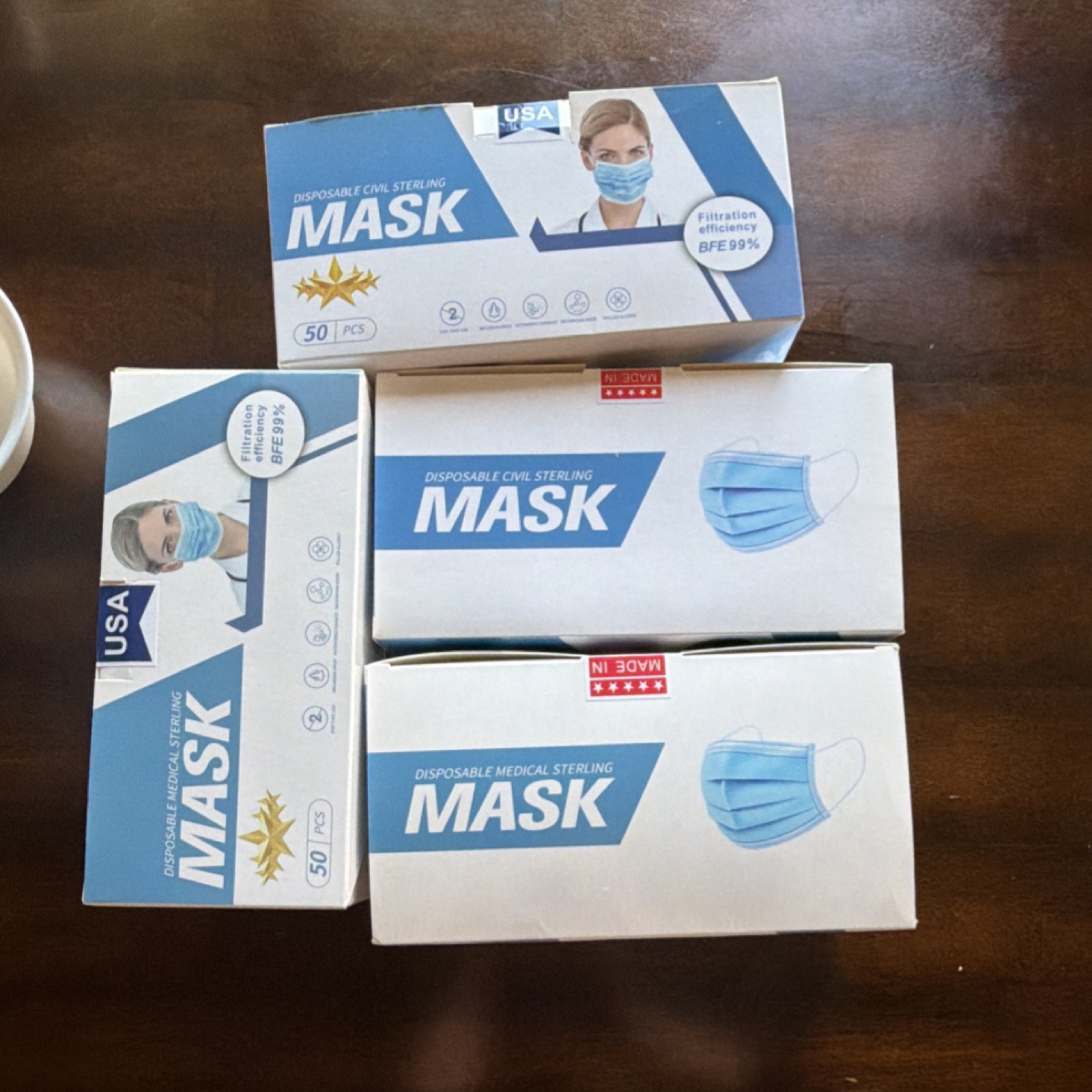 4 Packs Disposable Medical Sterling Mask