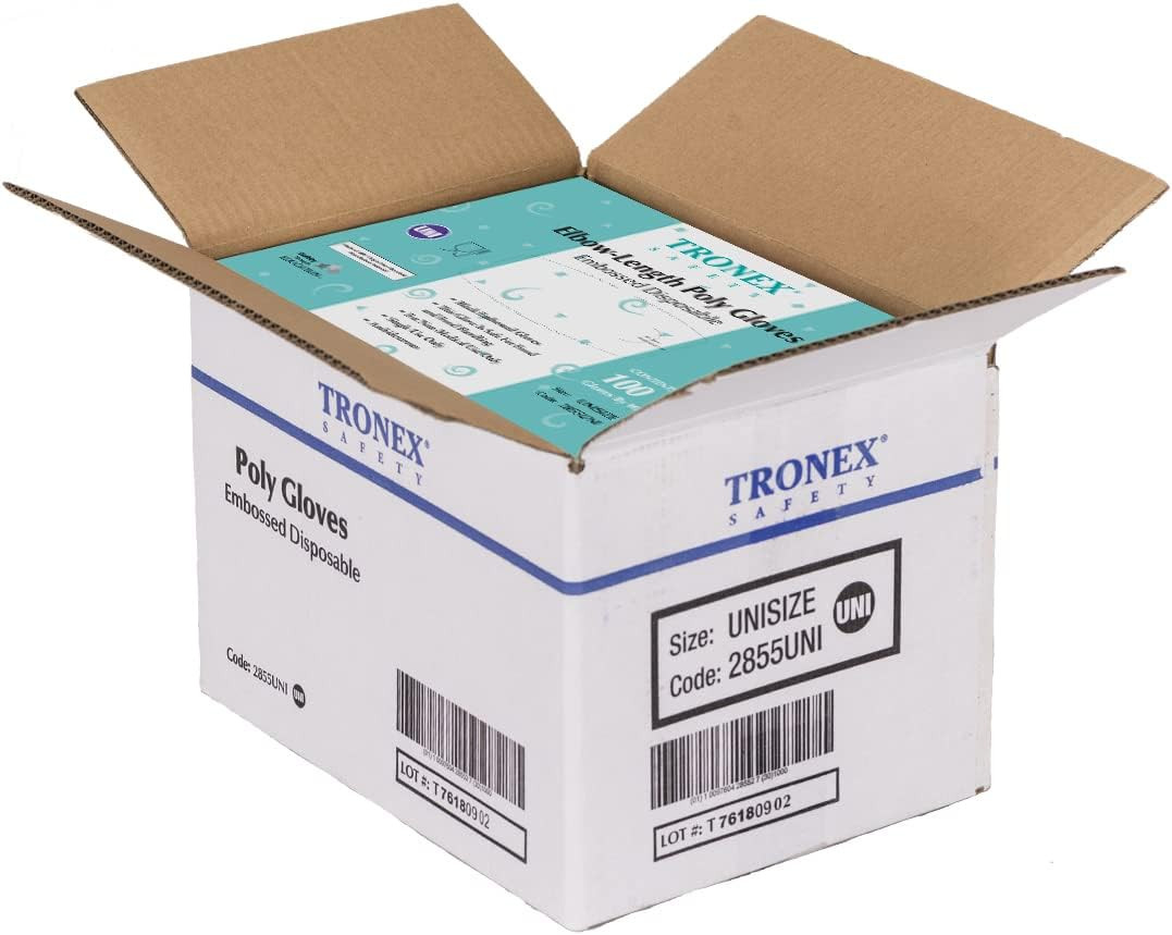 20″ Elbow-Length Long Polyethylene (PE) Disposable Gloves, Long Plastic Gloves F