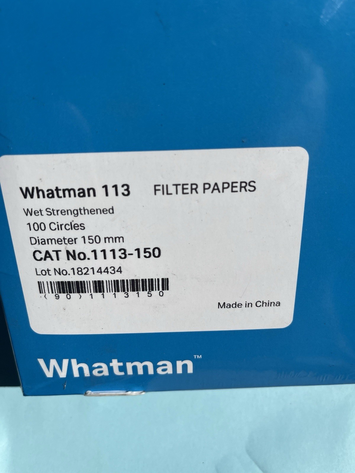 2 Boxes) Whatman Grade 113, 150mm Qualitative Filter Paper Wet-Strengthened