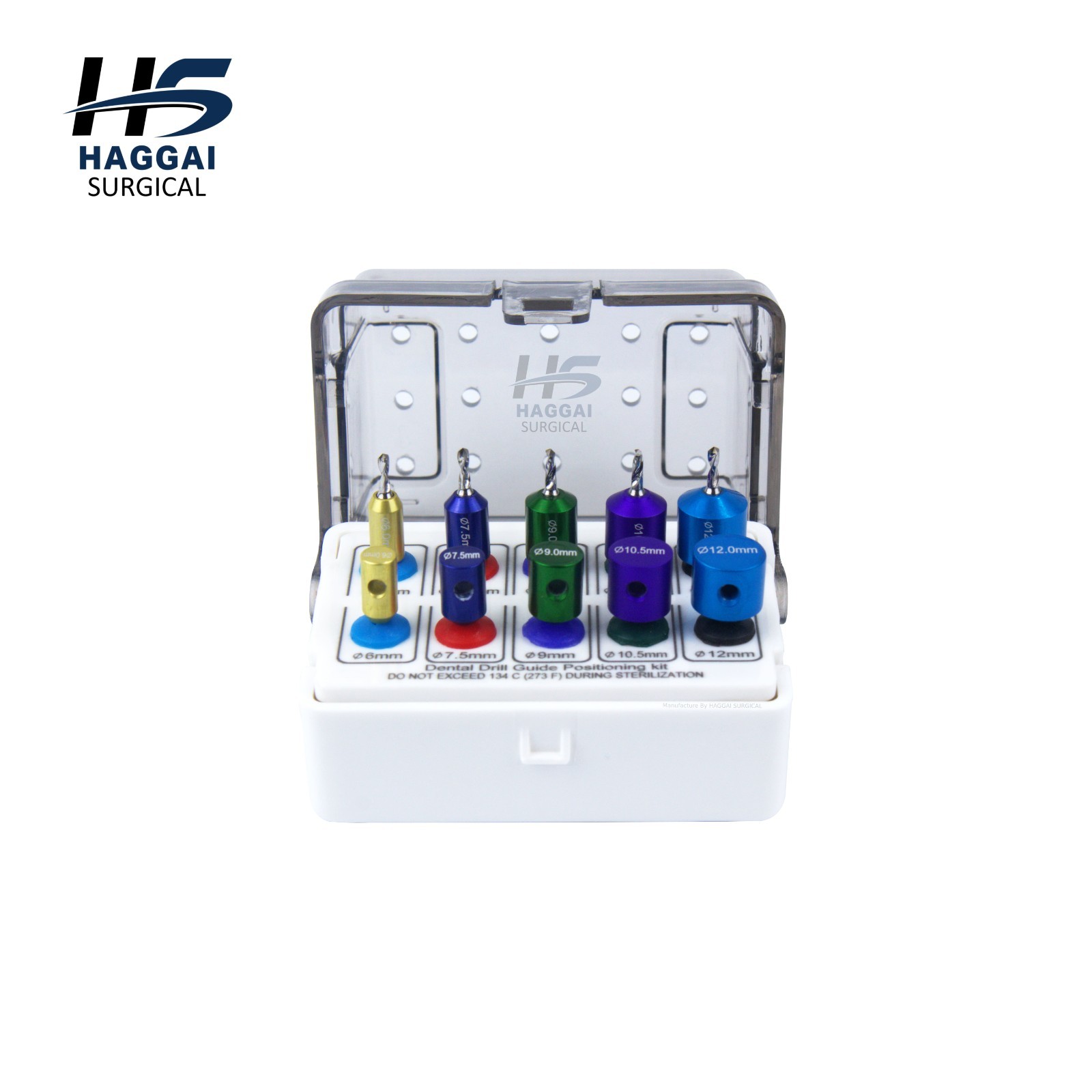 Implant Positioning Guide Kit ∅6.0-12.5 – 10 Pcs Dental Spacing Tool Drill Set