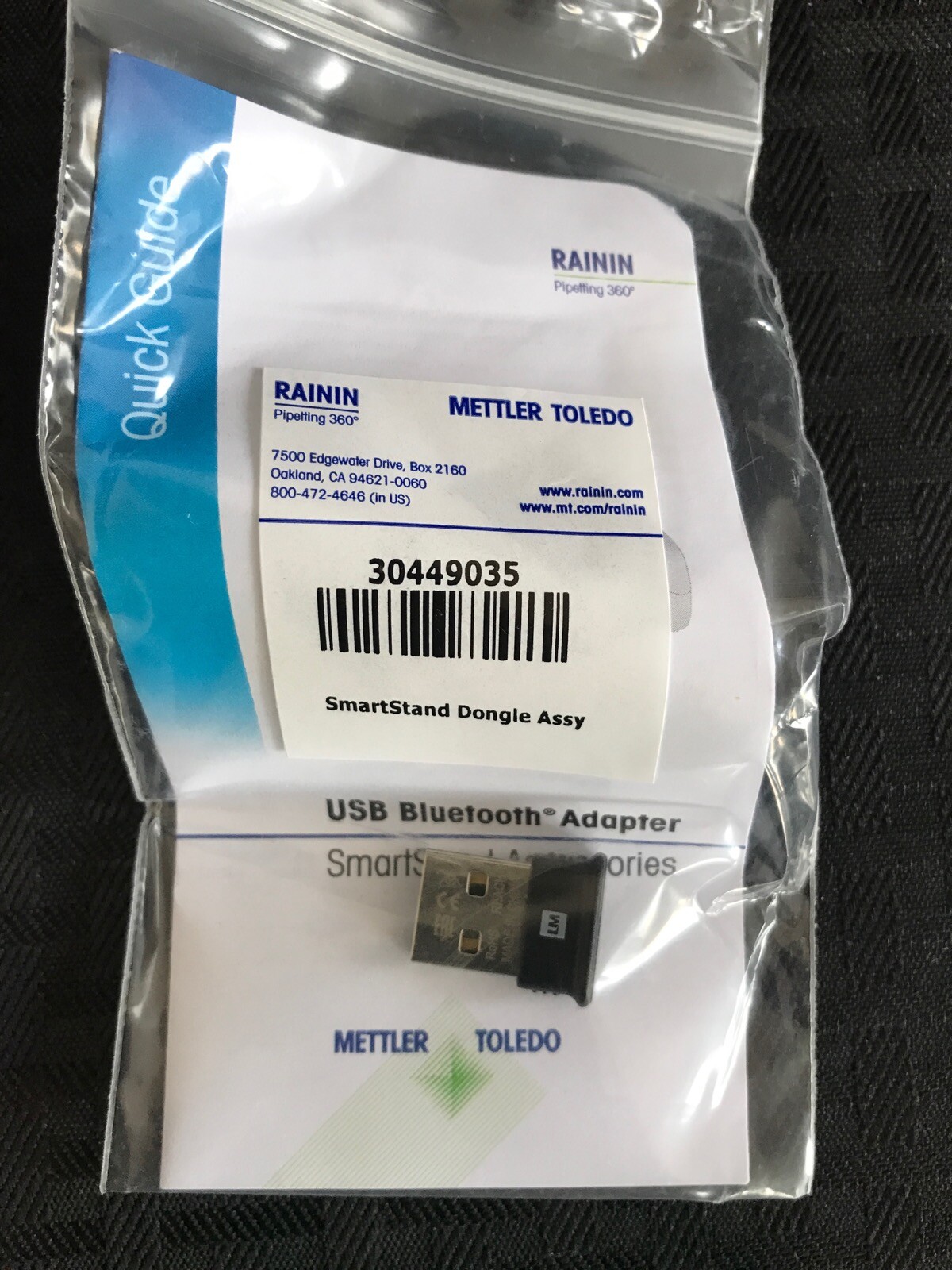 METTLER TOLEDO RAININ SmartStand Dongle USB Bluetooth Adapter 30449035