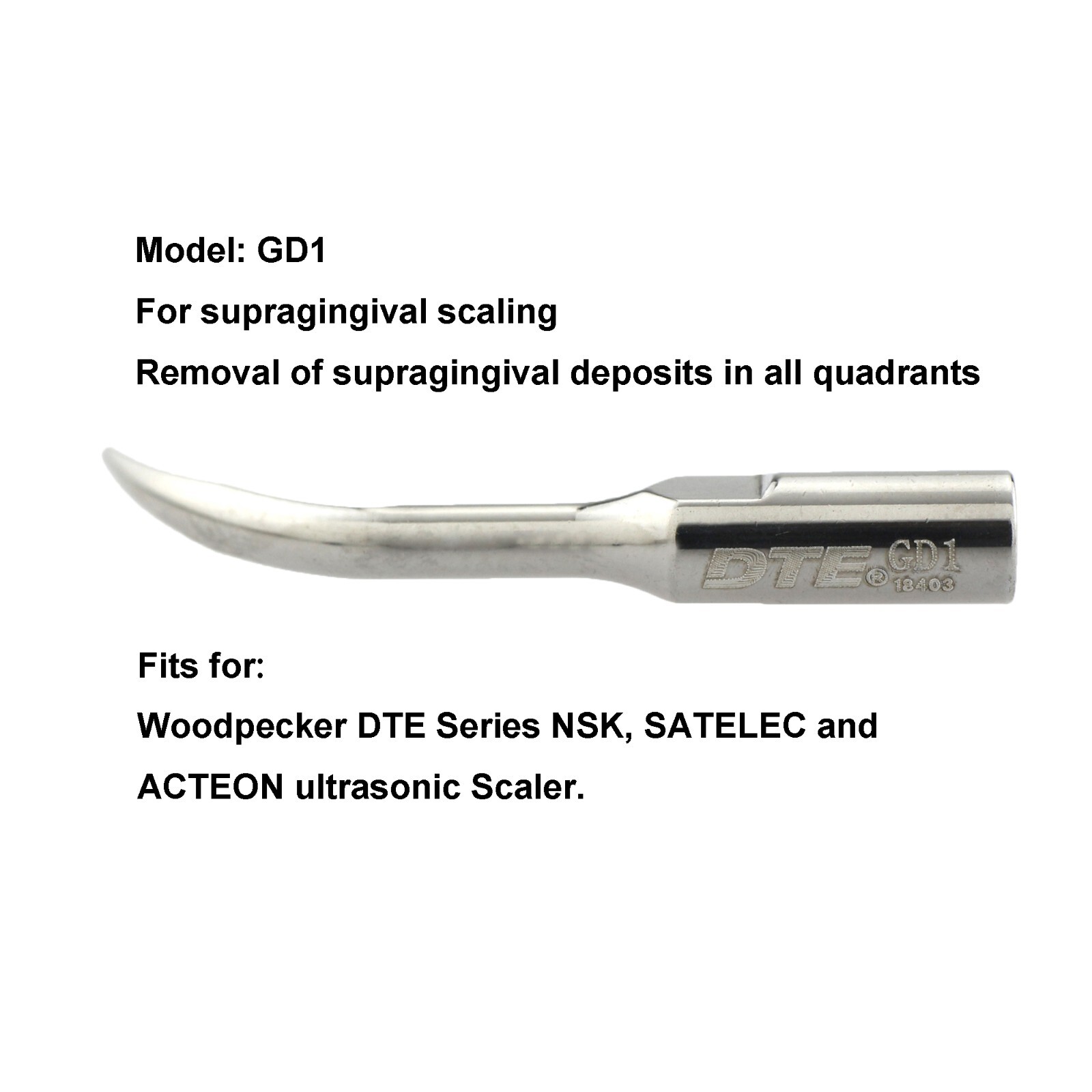 Woodpecker DTE Dental Ultrasonic Scaler Tips Kit Perio Scaling Satelec Acteon