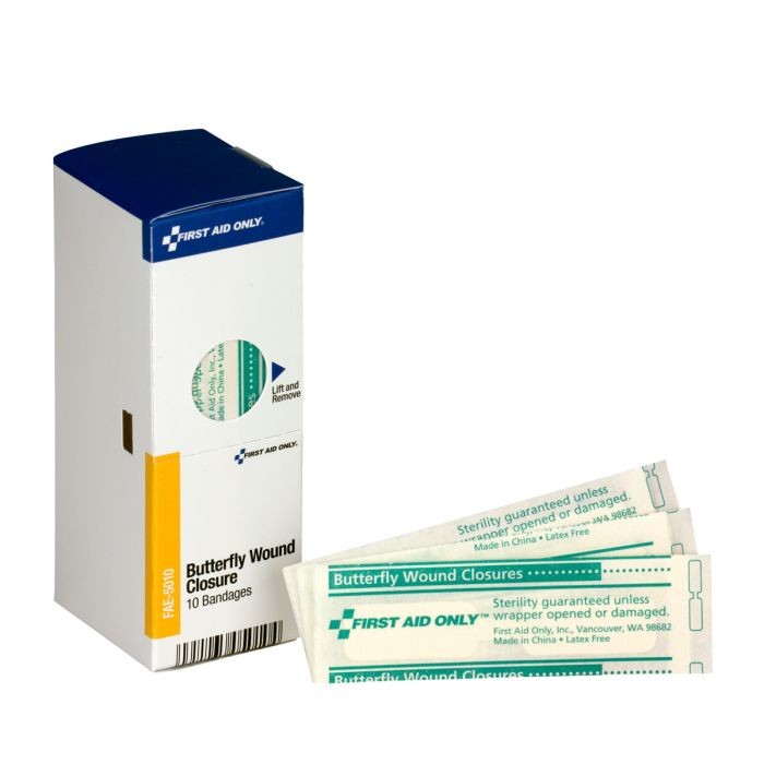 First Aid Only FAE5010 SC Refill Butterfly Wound Closures, 10/box