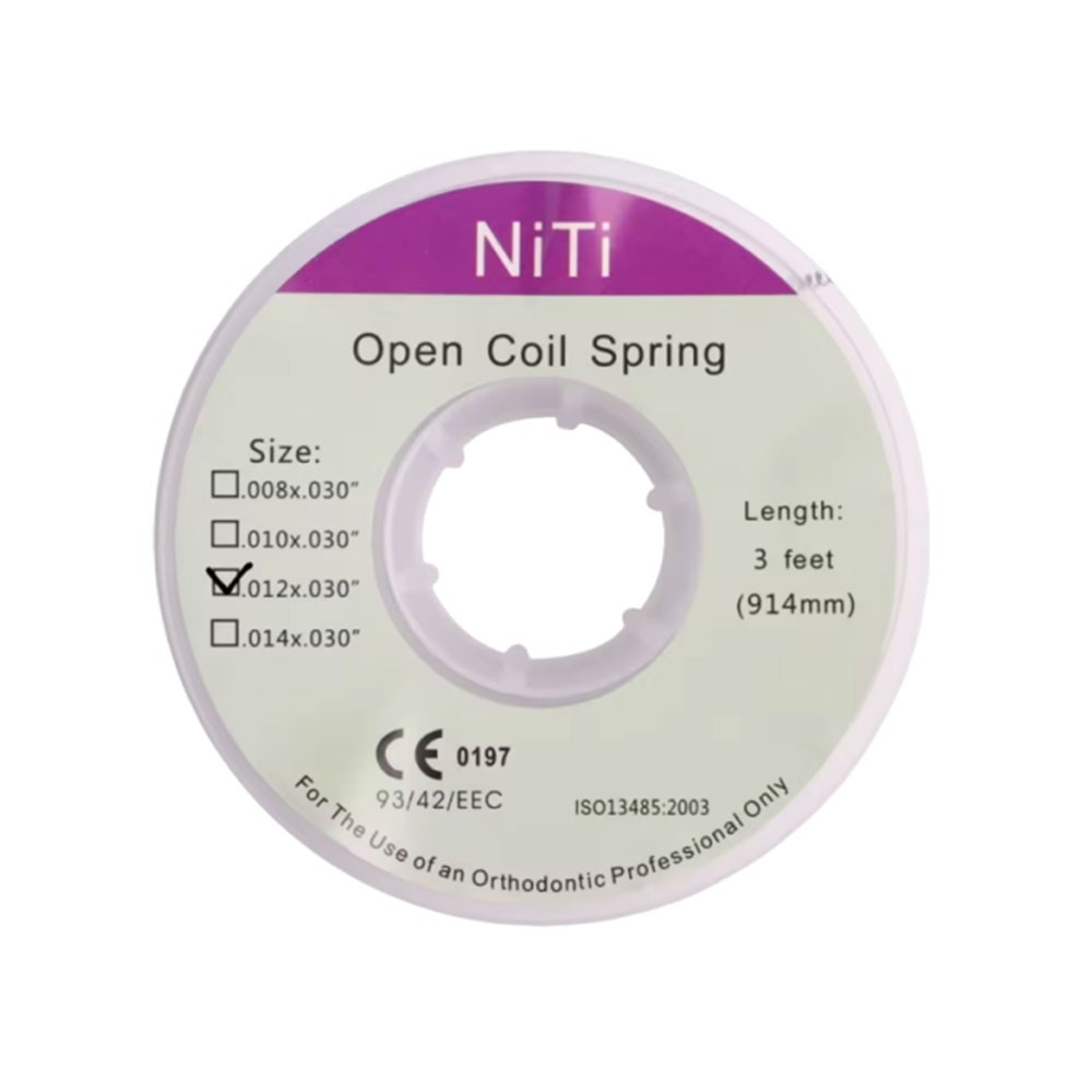 Dental Orthodontic Niti Open Coil Spring Spool Dia.008/010/012/014 3 Feet/914mm