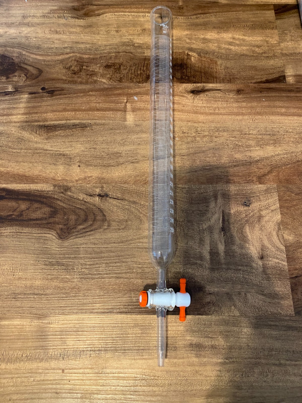 250 mL BURET with STOPCOCK Kimax CLASS «A» Excellent Condition.