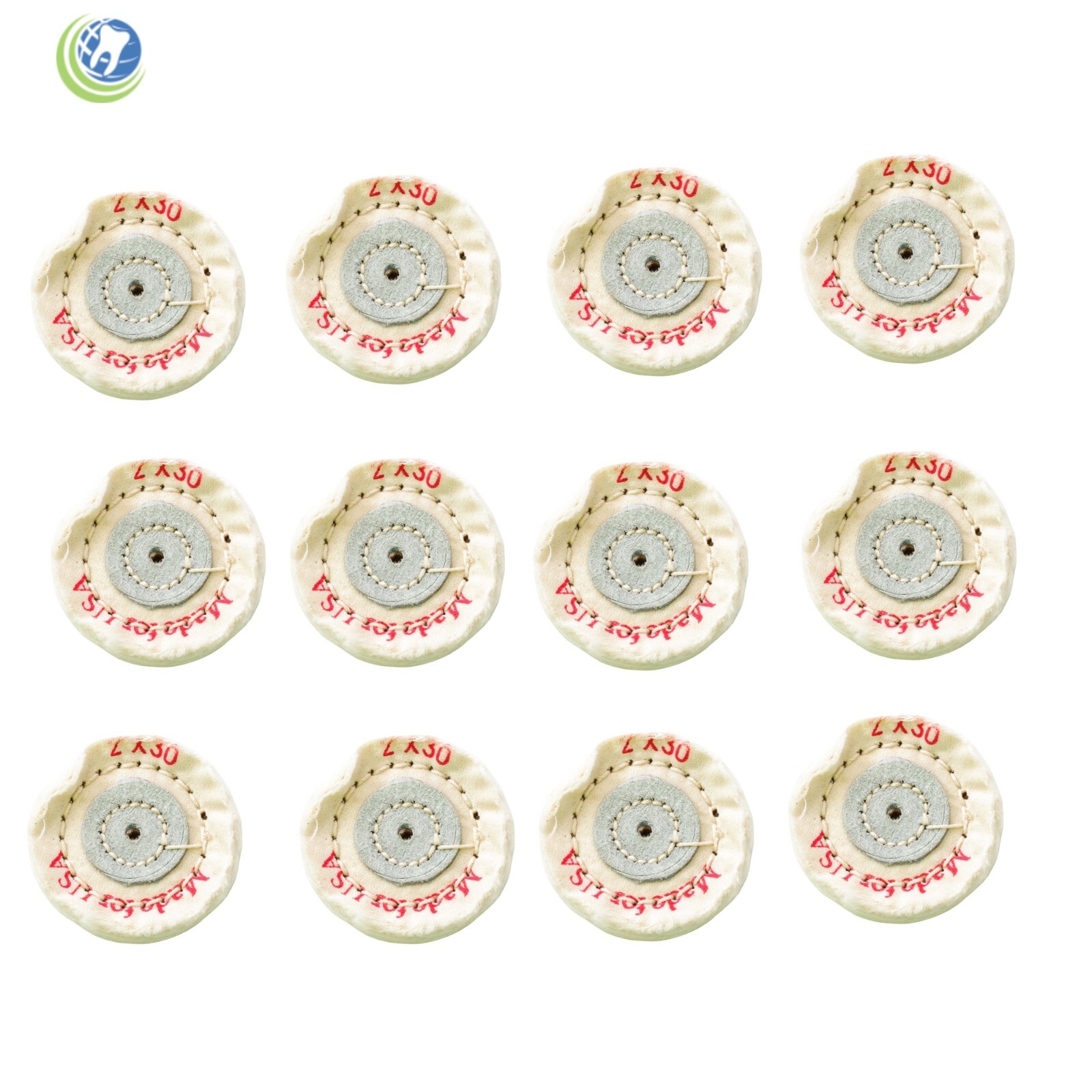 12 X Muslin Buff Polishing Wheel 2″ x 30 ply Dental Lab Jewelry Hobby 451-0230