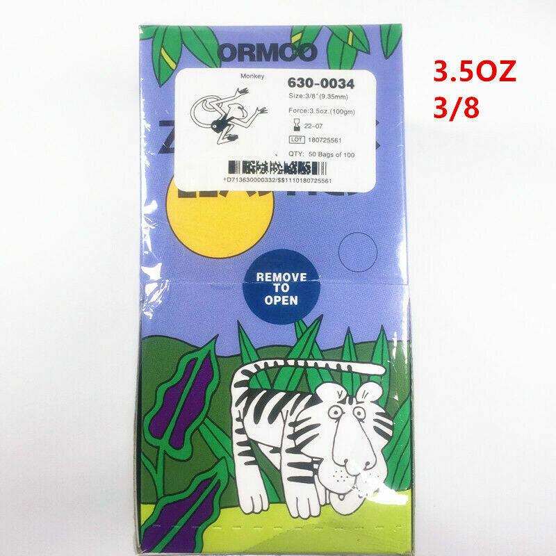 5000Pcs Dental ORMCO Zoo Pack Orthodontic Yellow Elastic Bands Ties 3.5OZ Box