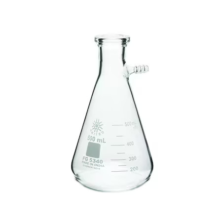 Zoro Select Fg5340-500 Filtering Flask, Colorless, 190 Mm H, Fg5340-500