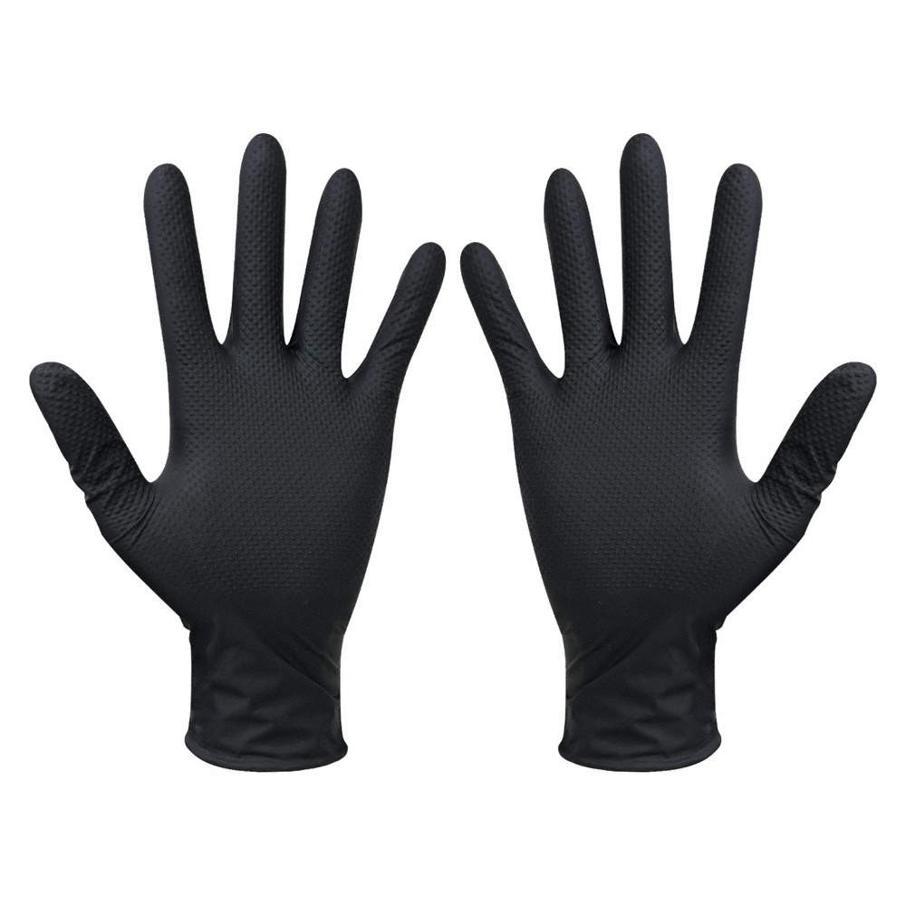 CONDOR Disposable Gloves,Black,L,PK100 819MF5