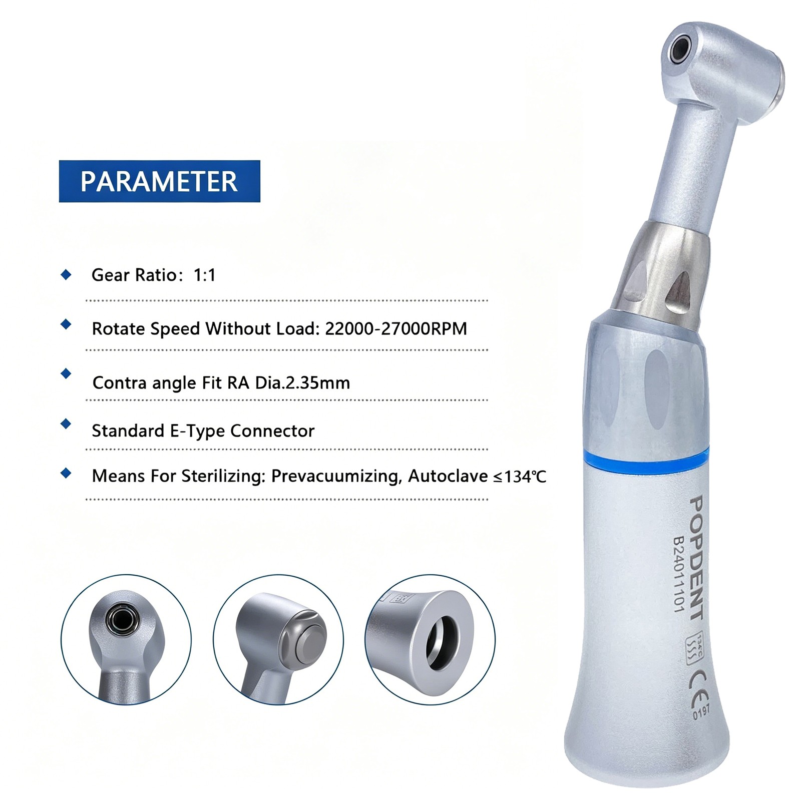 NSK Styl Dental Low Speed Handpiece Contra Angle Smart Bur Smartburs Polymer Bur