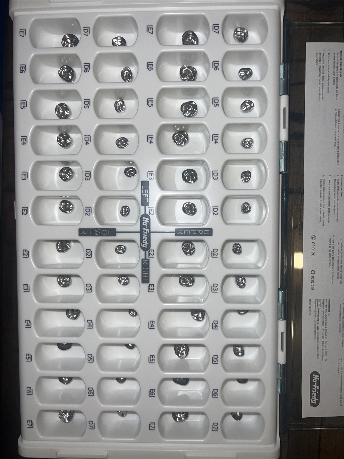 Hu-Friedy Pedo Crowns Introductory Kit 48 crowns (1 of each size) SSC-KIT