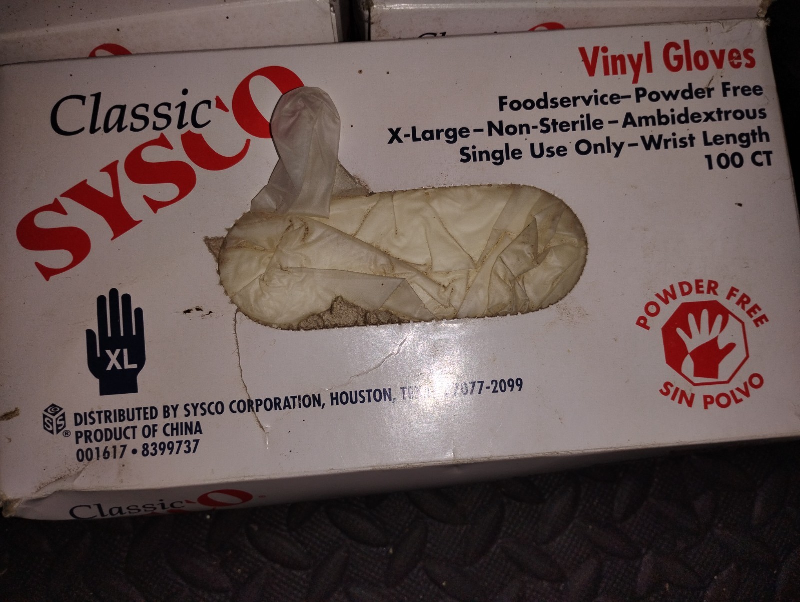 lot (3) open box SYSCO HIGH Performance Nitrile Gloves sz XL Powder Free *READ*