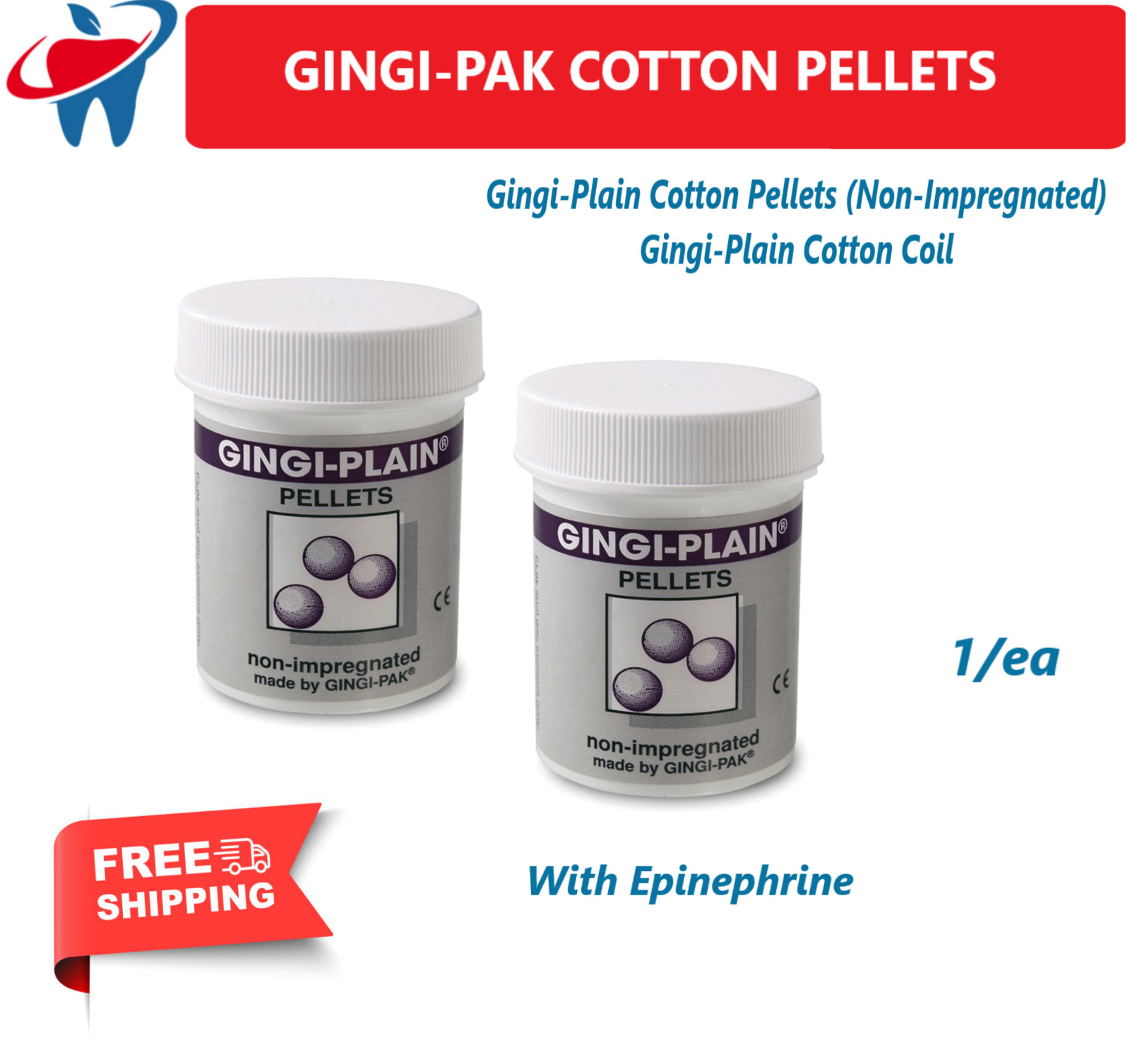 Gingi-Pak 10135 Dental Cotton Pellets Non-Impregnated With Epinep