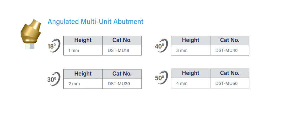 Angular Multi Unit Abutments 30° – Internal Hex system – Titanium