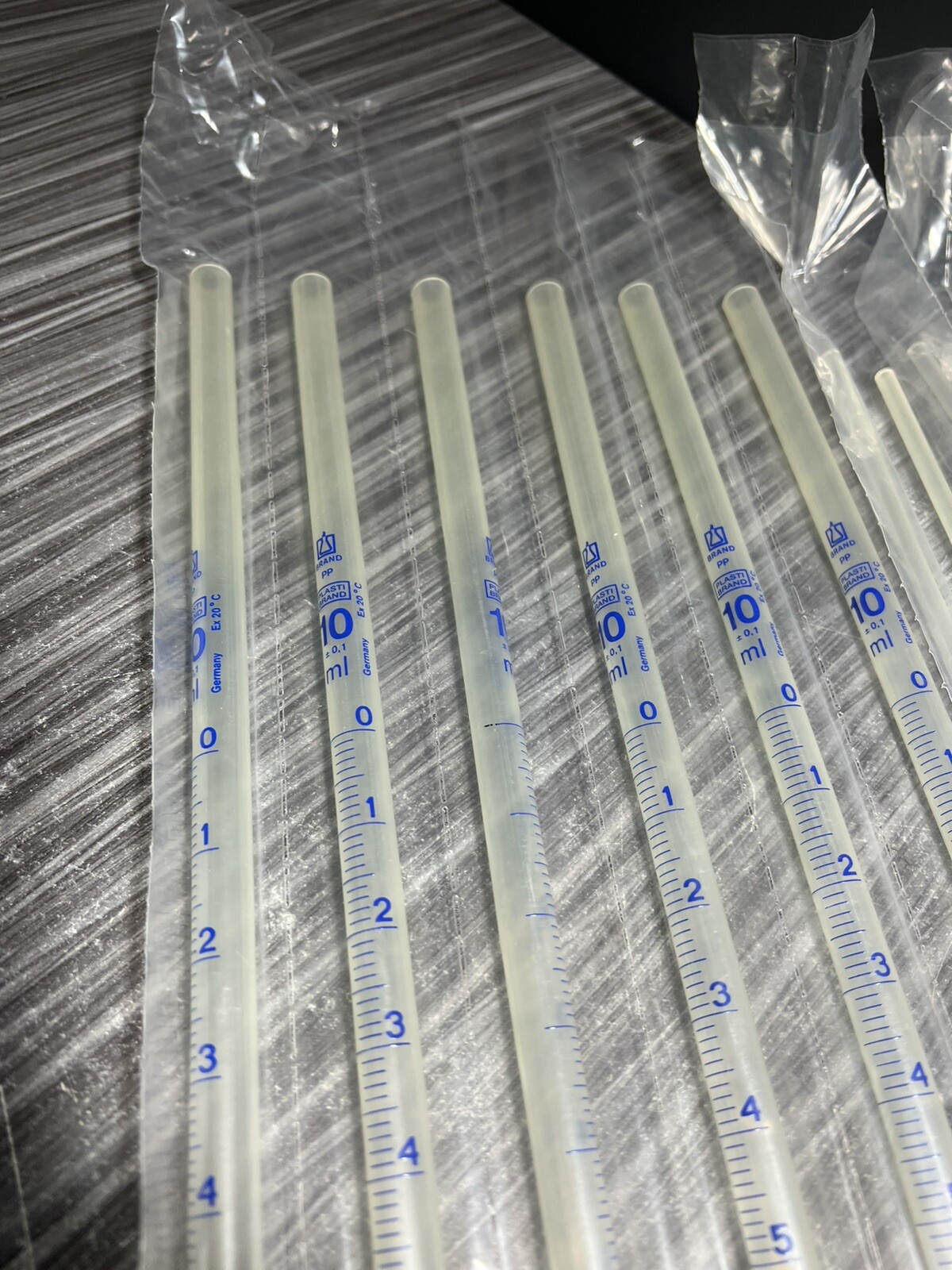 Plasti Brand Pipette Tips PP, Five 10ML 0.1 & Five 1ML 0.02 non sterile GERMANY