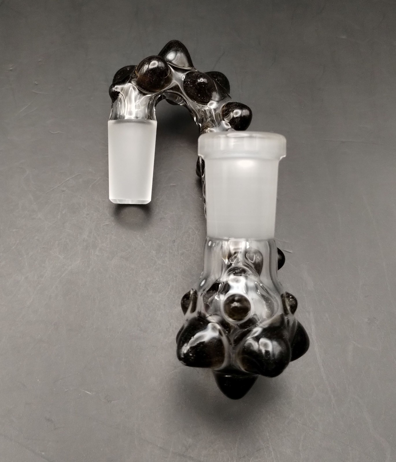 14mm Sparkle Bronze (Brillo) Glass Drop Down Attachment Adapter
