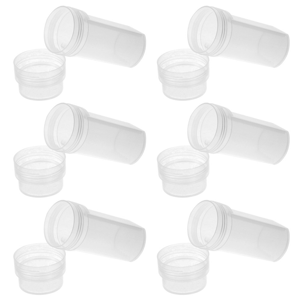 6 Pcs Staining Tank for Slides Lab Microscope Supplies Clear Plastic Jar