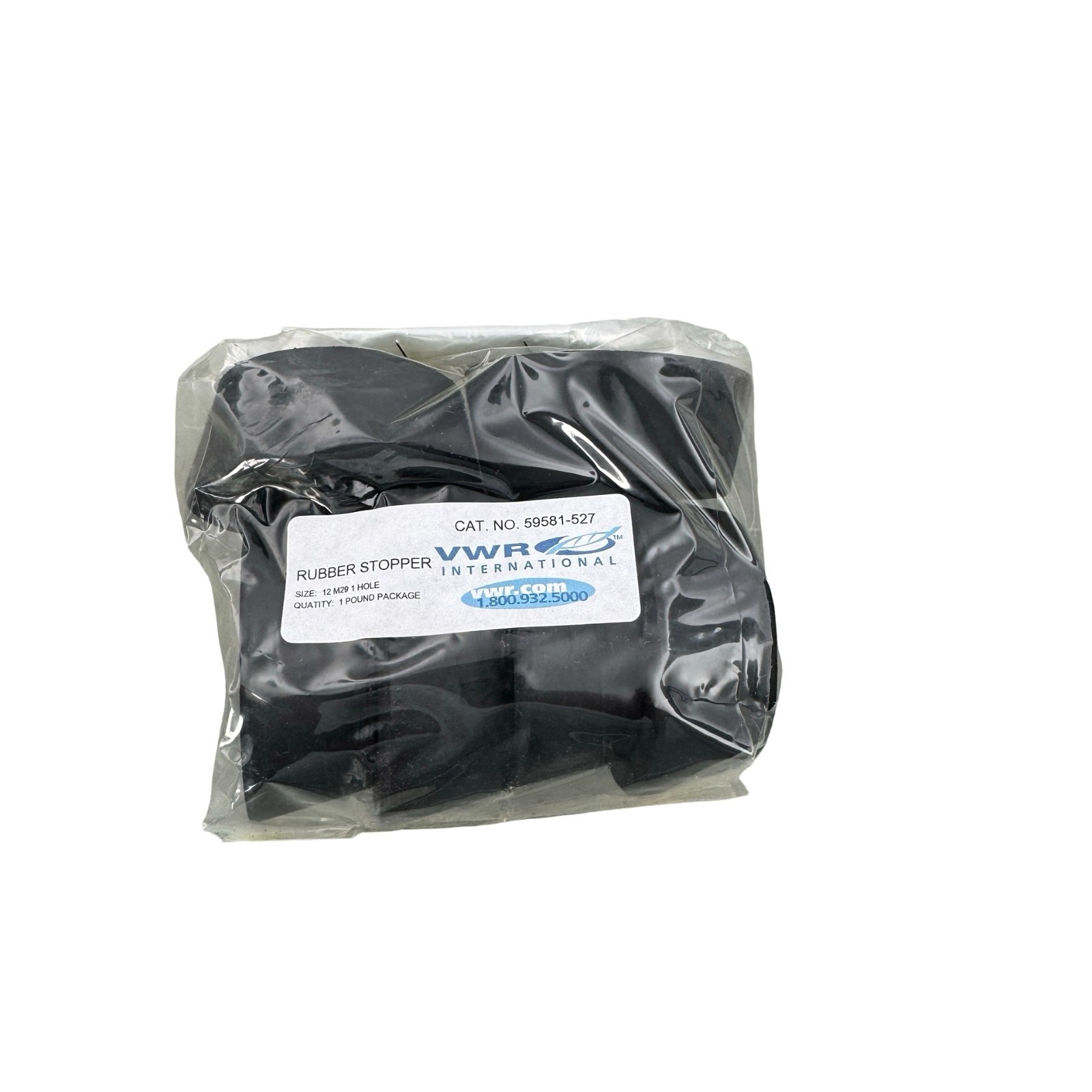 VWR 59581-527 Rubber Stopper 12 M29 1 HOLE