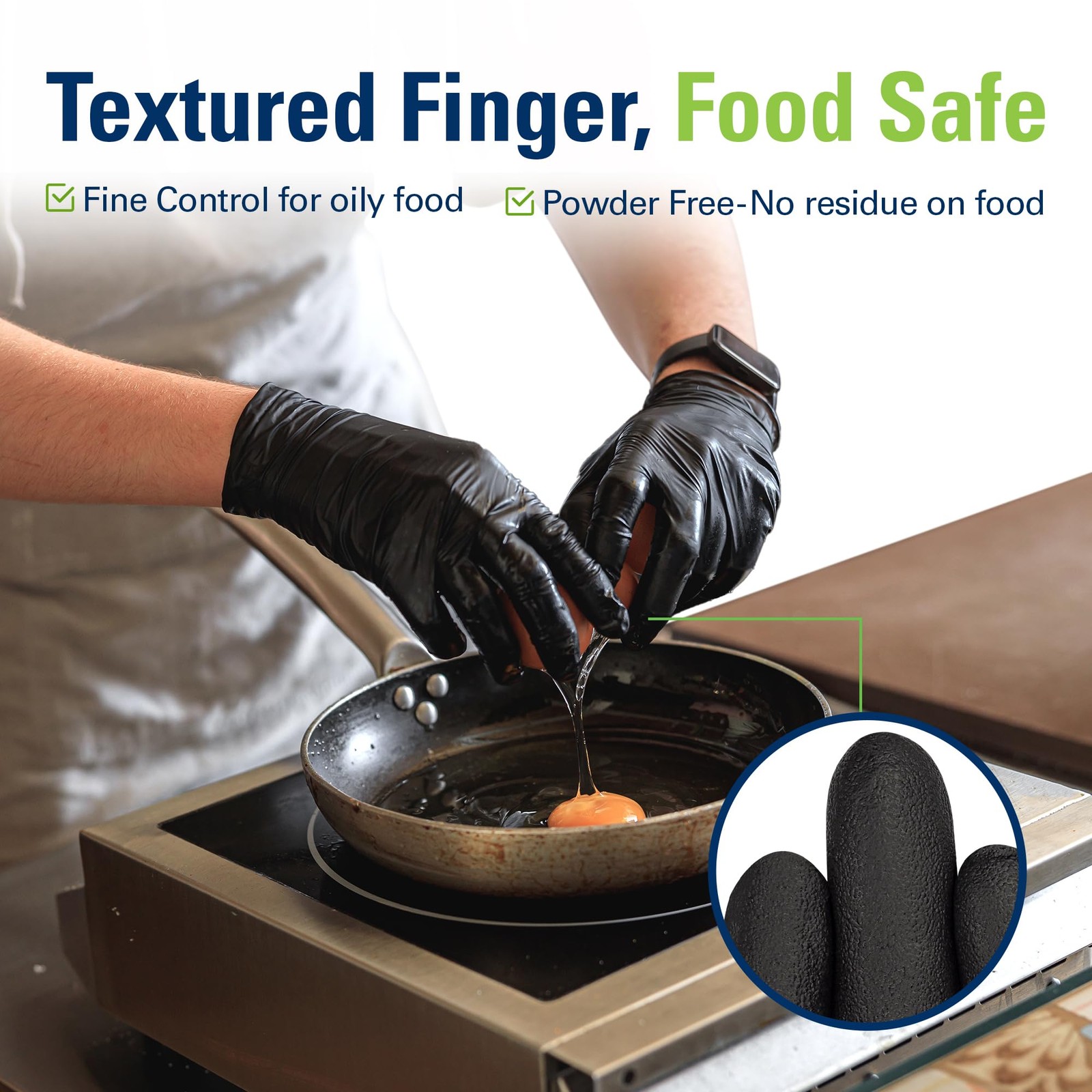 SWIFTLITE Nitrile Gloves, Disposable Black X-Large, 12-black(x-large 1000)