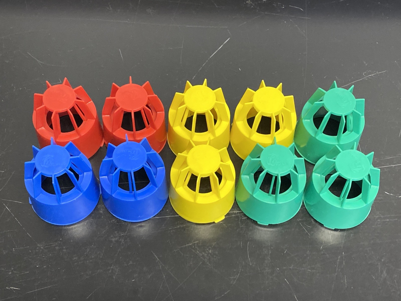 Used (10) IBI TUNAIR Two-Piece PP Flask Caps for 300mL Shaker Flasks SS-3014