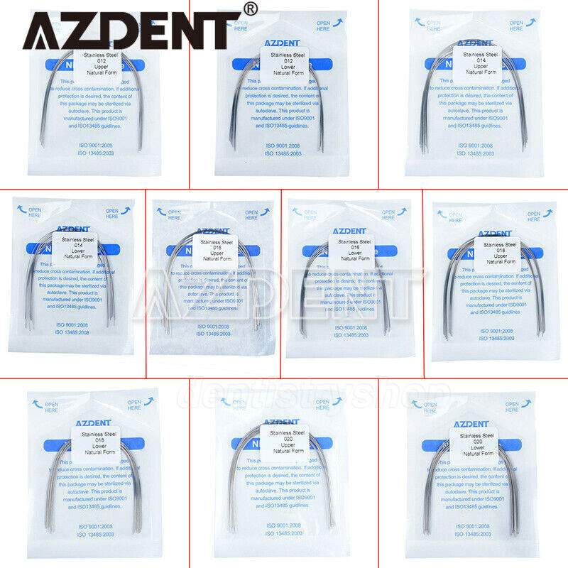 AZDENT Dental Orthodontic Round Arch Wires Natural Form Stainless Steel