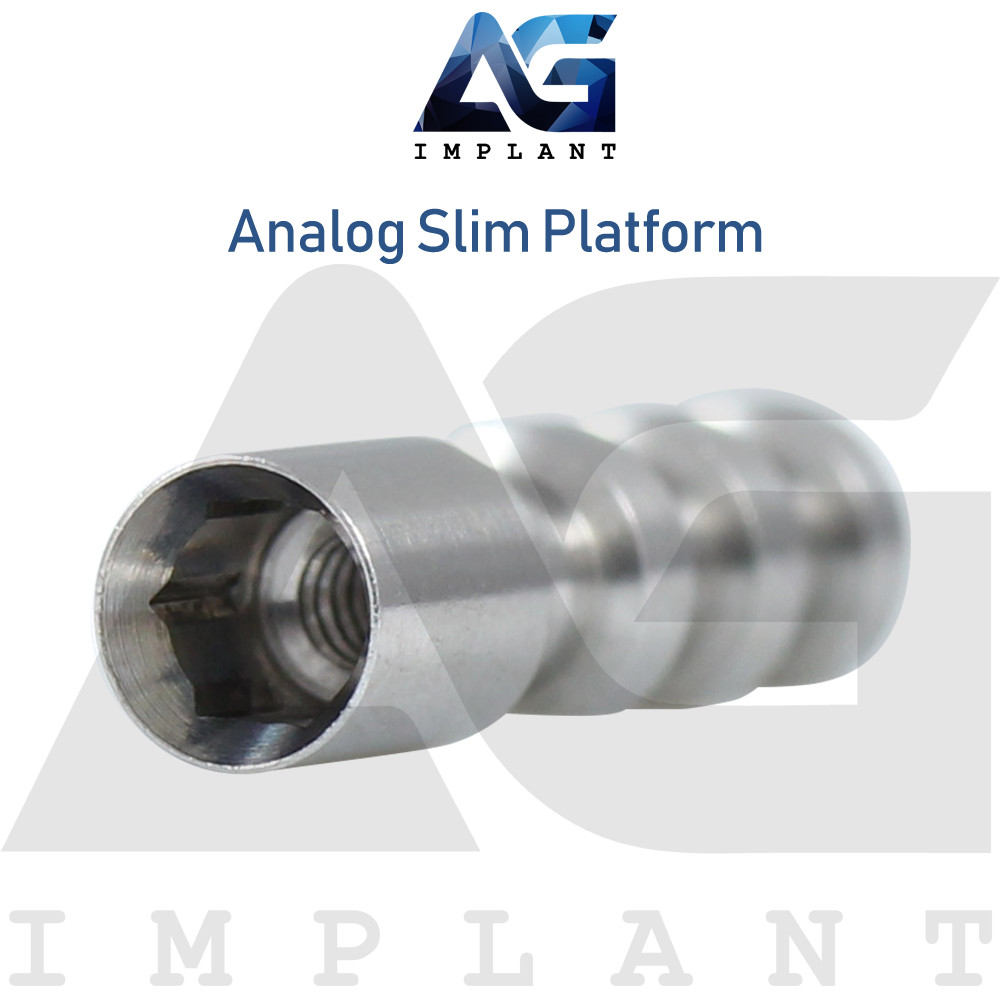 5x Dental Fixture Analog Slim Platform Ø3.0mm Internal Hex Connection 2.0mm