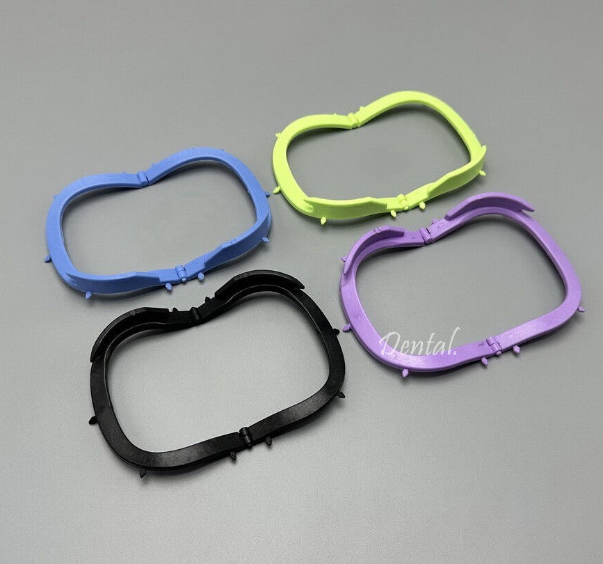 10x Dental Foldable Bracket Frame Plastic Rubber Dam Sheet Oral Barrier Tool USA