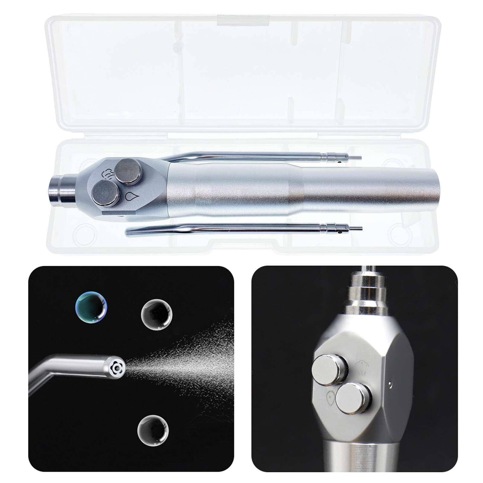 Dental Air Water Spray Triple 3 Way Syringe Handpiece With 2 Nozzles Tips SALE!