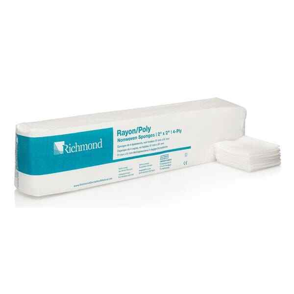 Richmond Dental 300634 Rayon/Poly Sponges NonWoven NonSterile 2″X2″ 4Ply 5000Pk
