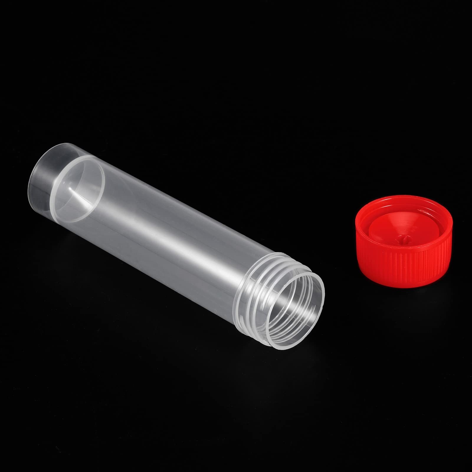 PATIKIL 30mL Plastic Test Tubes, 20 Pack Frozen Tube Vial 30mL, Red