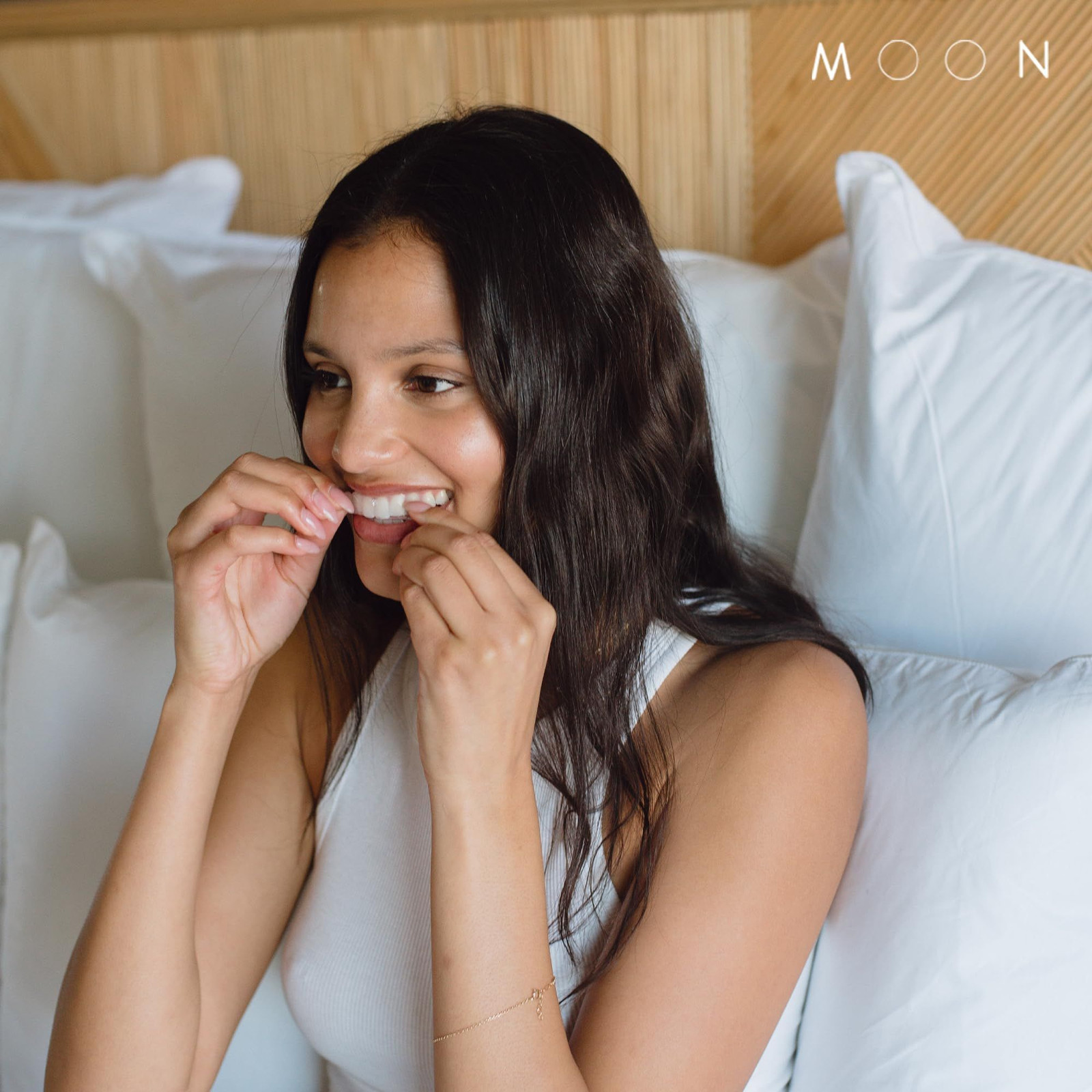 MOON Dissolving Teeth Whitening Strips, 56 No Rinse 1 Count (Pack of 56)