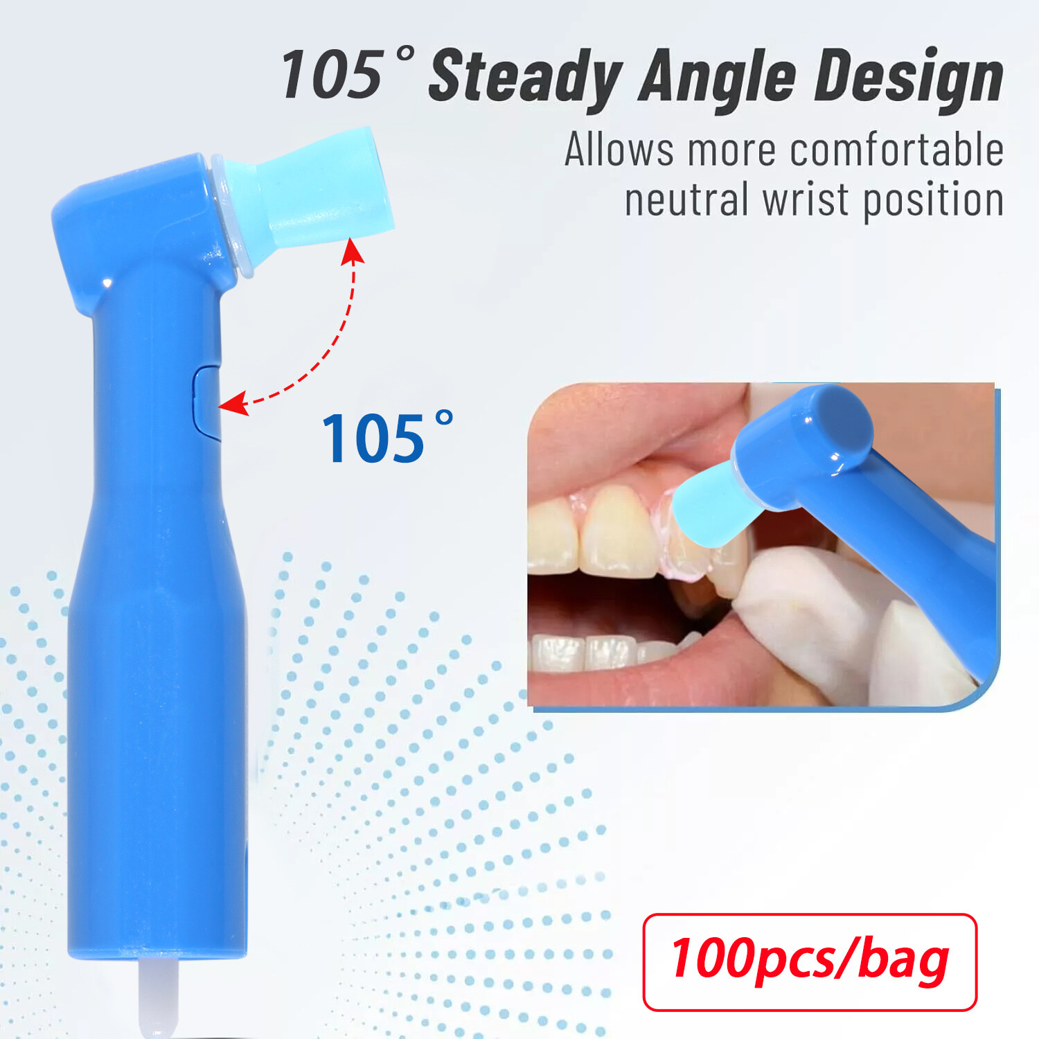 Dental Disposable Prophy Angles Soft 105° -Latex Free 100-1000 pcs