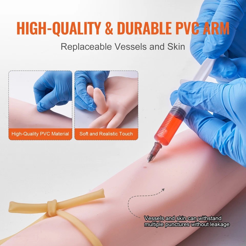 IV Practice Kit Phlebotomy Venipuncture Practice Arm for Students Nurses