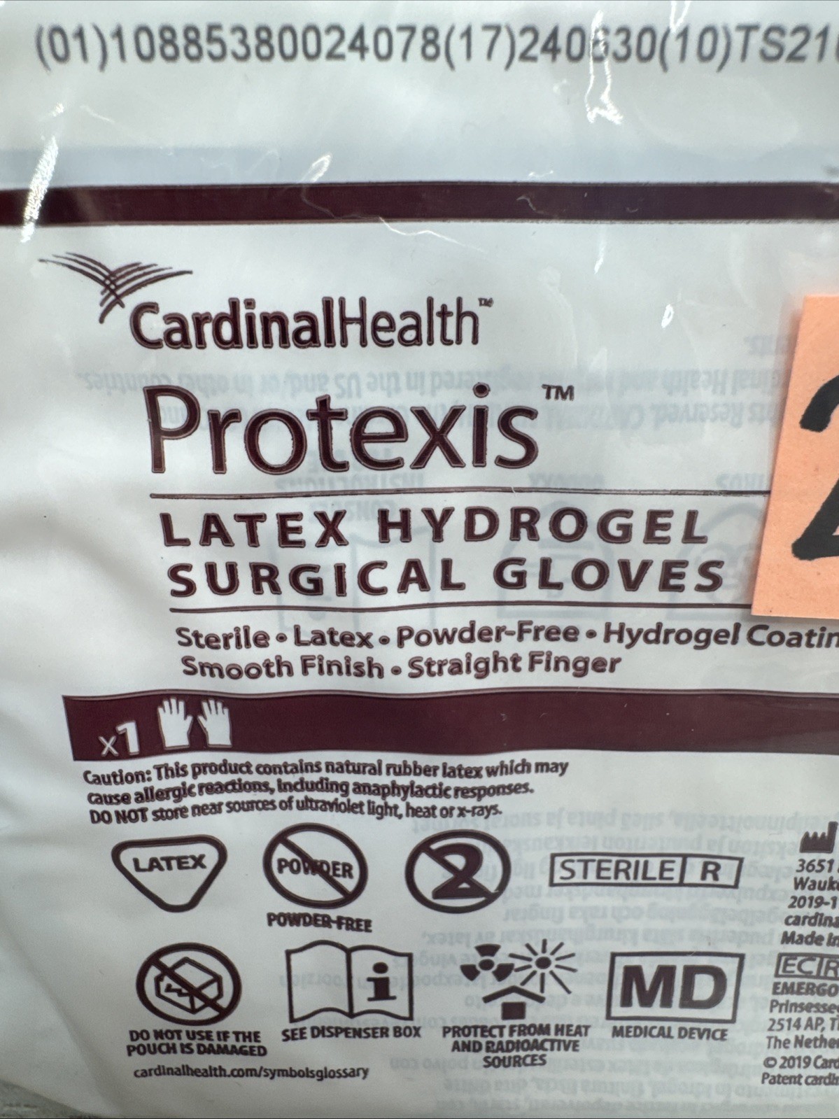 Protexis Latex HYDROGEL Coating Surgical Gloves *2 Pair* Size: 8.5 *See Dates*