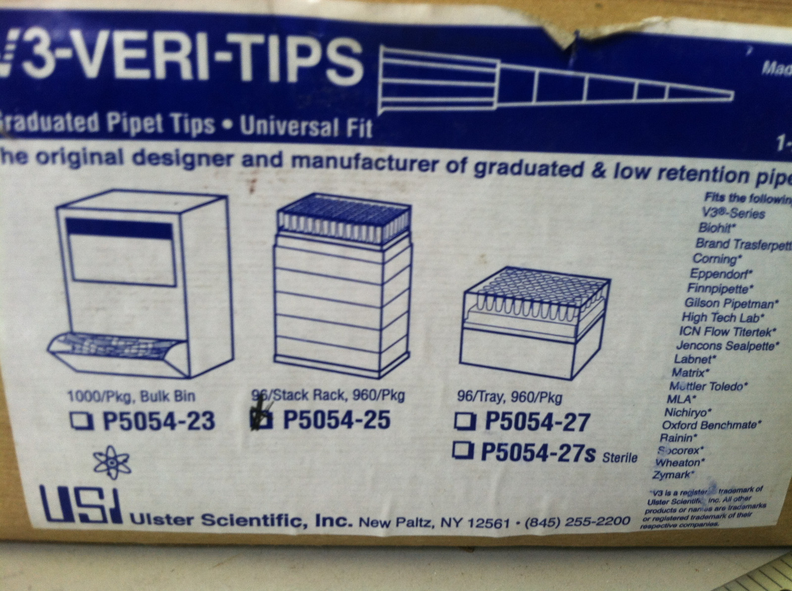 V3 Veri-tips P5054-25 96/Stack 960 units total – I1113