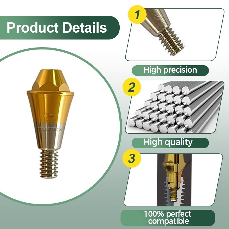 Multi unit straight abutment compatible Hiossen Osstem platform Regular Mini