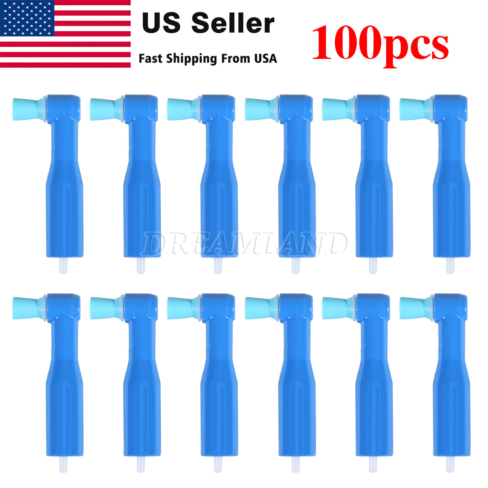 100pcs Splatter Free Dental Prophy Angles Firm of Soft Cup Latex-Free ***
