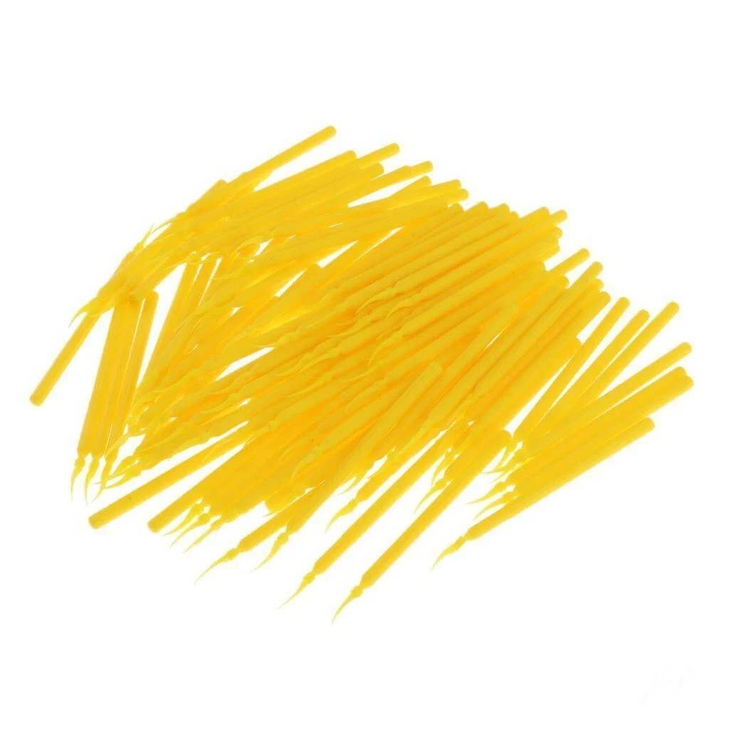 100 Pcs/Pack Disposable Dental Interdental Long Handle Plastic Wedges S/M/L