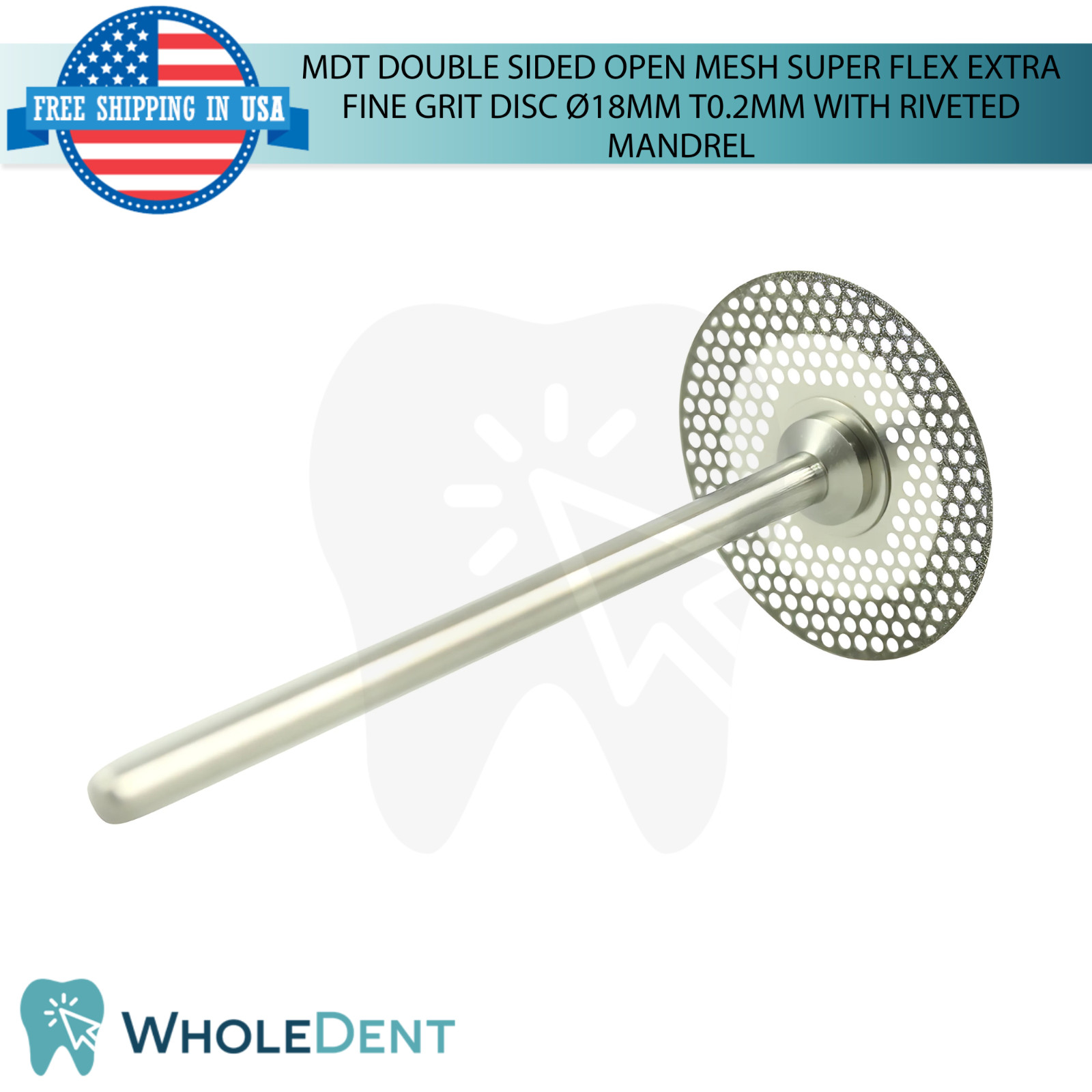 Extra Fine Grit Double Sided Mesh Super Flex Dental Lab Disc Ø18mm 0.2mm Thick