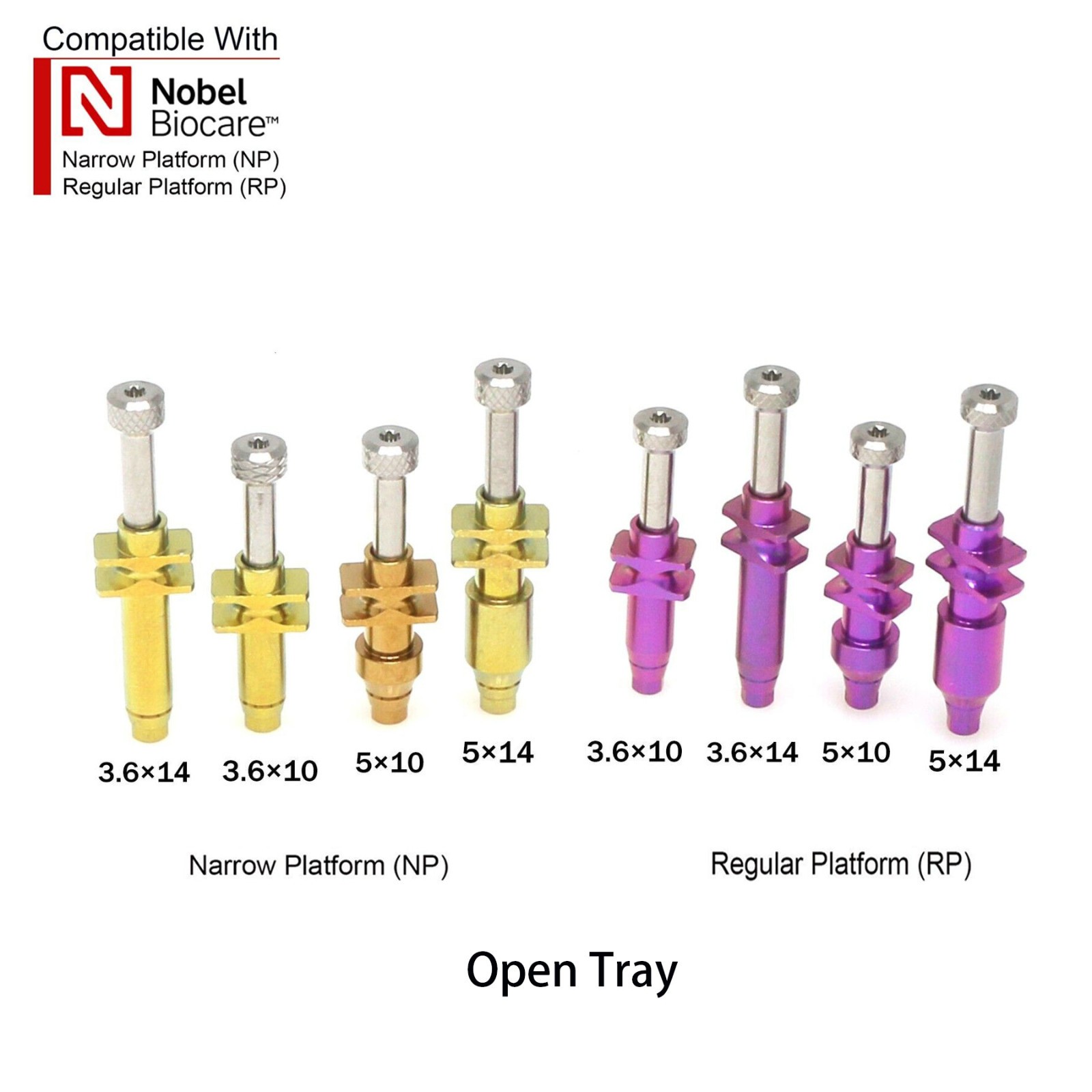 Analog Impression Coping Transfer Open Close Tray Scan Body Nobel Active NP/RP