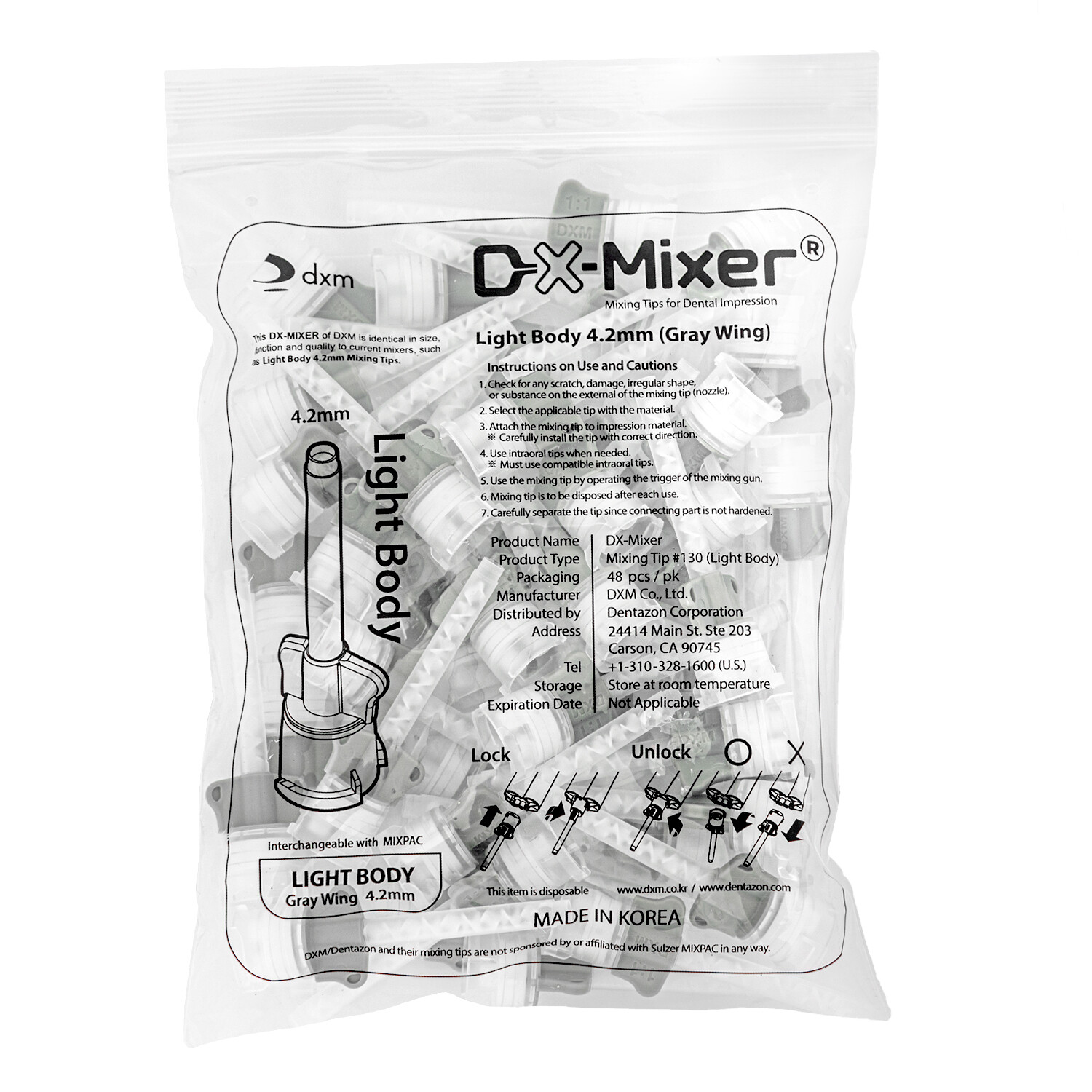 480（10Bags）DX-Mixer Dental Disposable Impression Mixing Tips Heavy PVS/VPS