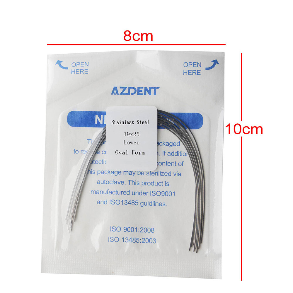 Arcos de Ortodoncia Dentales Alambre de Arco de Acero Inoxidable Rectangu AZDENT