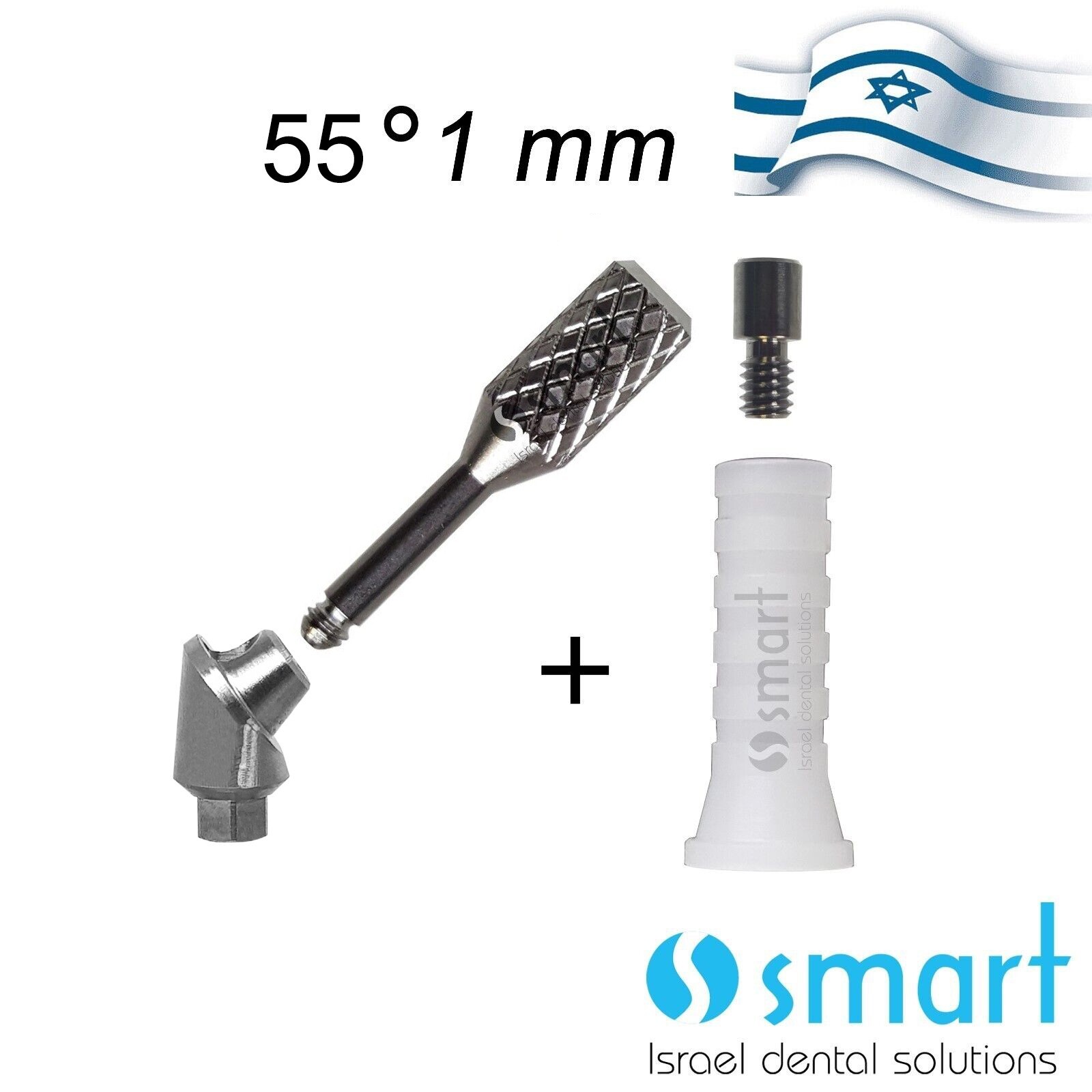 Multi Unit angulated 55 deg 1 mm attachment plastic sleeve