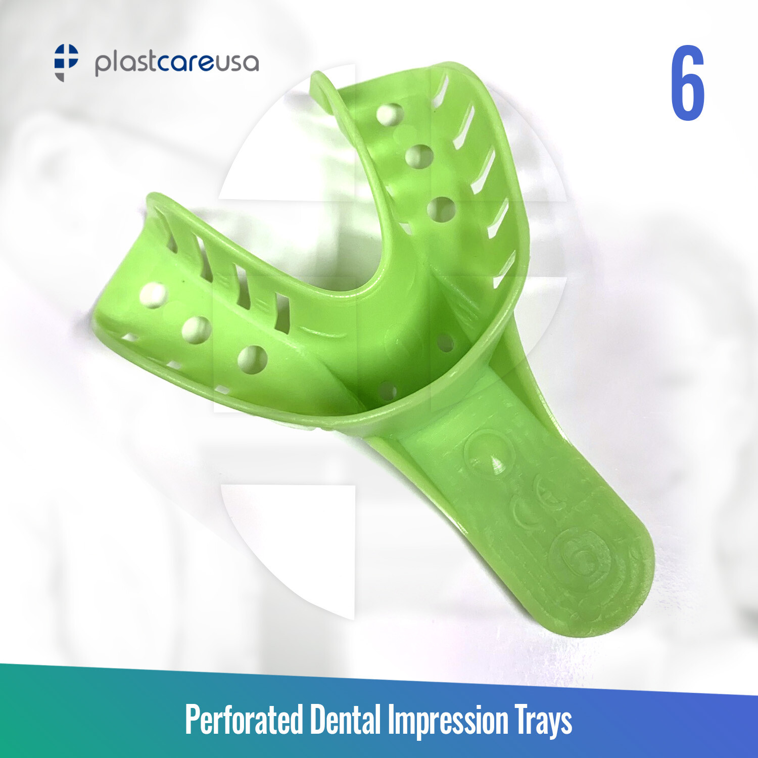 Autoclave Perforated Dental Impression Trays (#6 Small Lower) (Bag of 12)