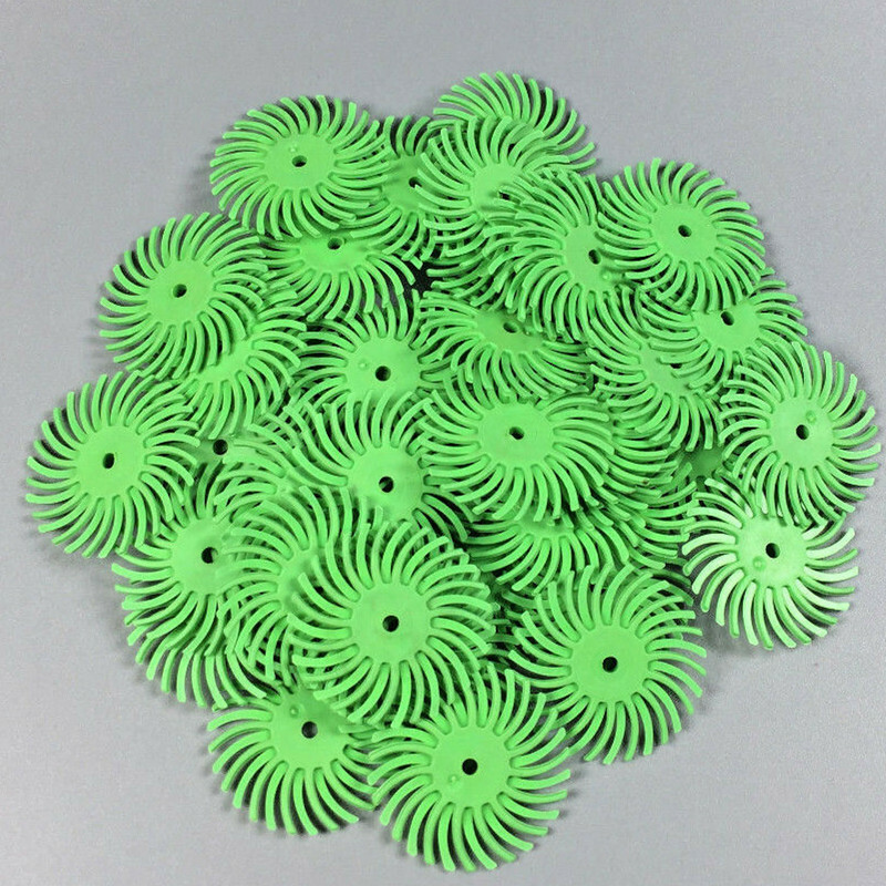 100 Pcs Dental Spiral Finishing Polishing Wheels Polish Resin Disc Green 20mm