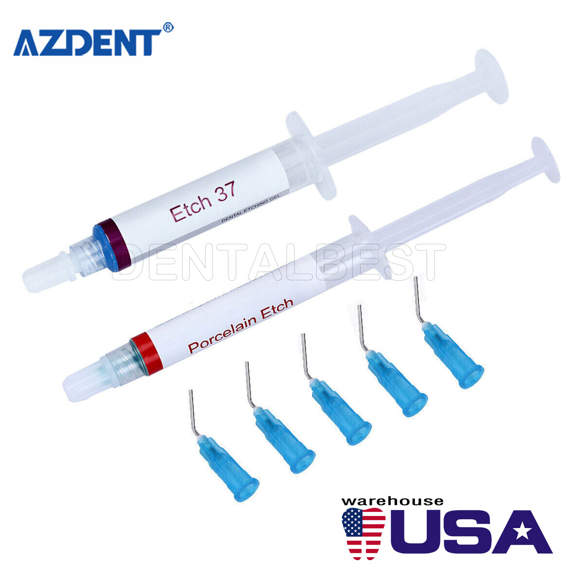 DENTEX Dental Acid Etching Gel 37% /Porcelain Etch Gel 9.5% Hydrofluoric Acid US